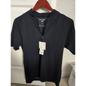 Roger Federer Uniqlo Dry-Ex Polo Shirt Men XS Black